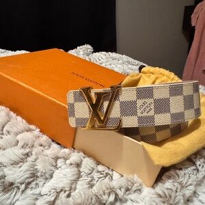 Louis Vuitton Damier Azur Checkered Belt sz28-34